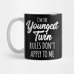 Twins Matching Birthday Siblings Youngest Twin Mug